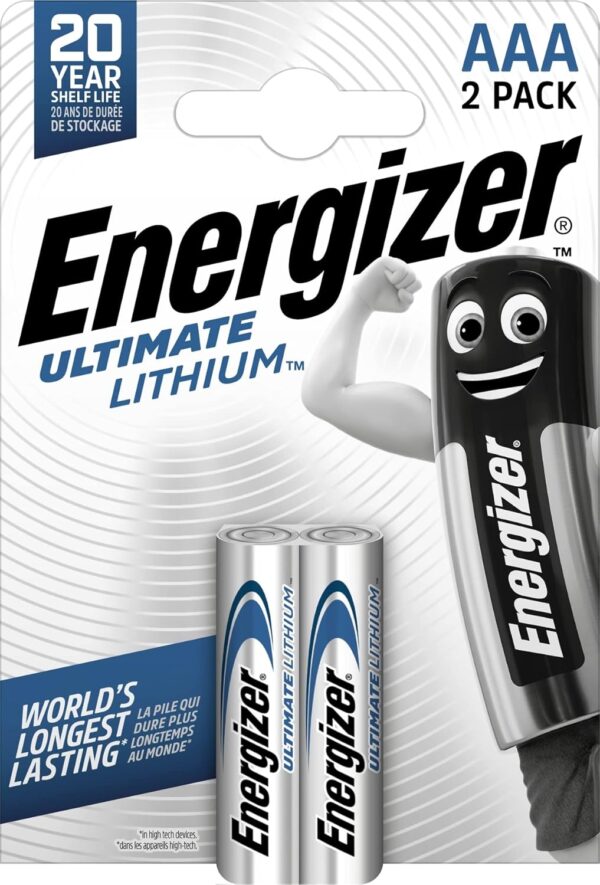 Energizer Ultimate lithium batteries AAA, pack of two