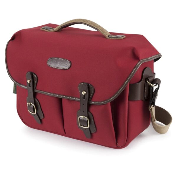 Billingham Hadley One Shoulder Bag, Burgundy Canvas-Chocolate Trim