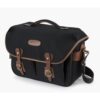 Billingham Hadley One Shoulder Bag, Black Canvas-Tan Trim