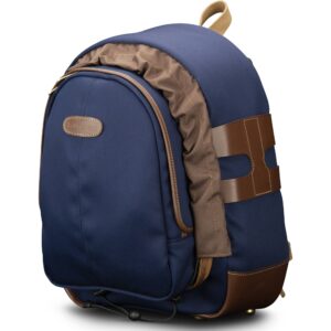 18678.jpg Billingham 25 Rucksack, Navy Canvas-Chocolate Trim