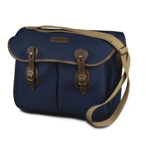 18685-1.jpg Billingham Hadley Large Camera Shoulder Bag, Navy Canvas-Chocolate Trim