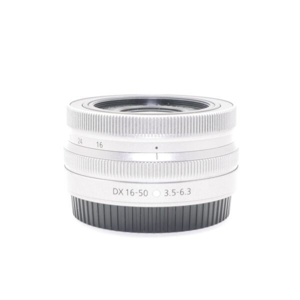 Used Nikon NIKKOR Z DX 16-50mm f3.5-6.3 VR lens, silver
