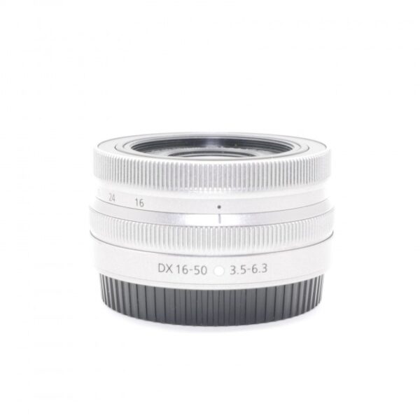 Used Nikon NIKKOR Z DX 16-50mm f3.5-6.3 VR lens, silver