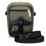 Billingham Compact Stowaway Camera Shoulder Bag, Black Fibrenyte-Red Trim