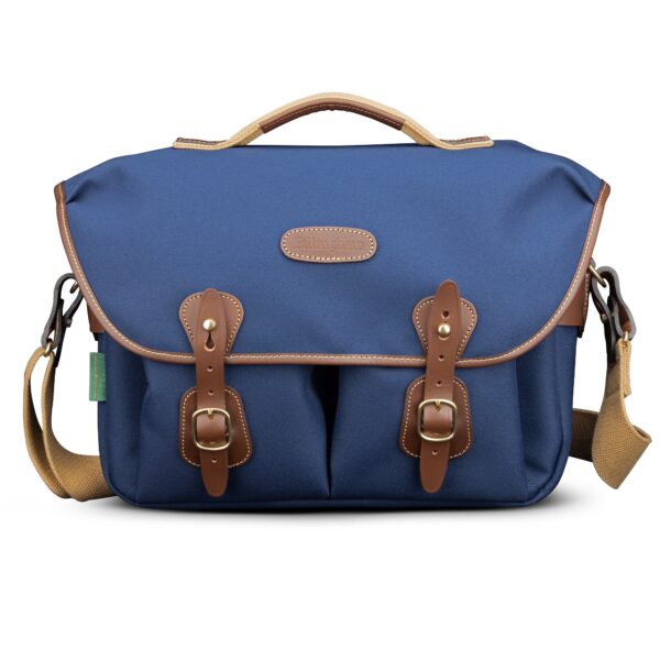 Billingham Hadley One Camera Shoulder Bag, Navy Fibrenyte-Chocolate Trim