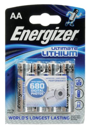 Energizer Ultimate lithium batteries AA, pack of four