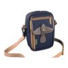 Billingham Airline Stowaway Camera Shoulder Bag, Navy Canvas-Chocolate Trim