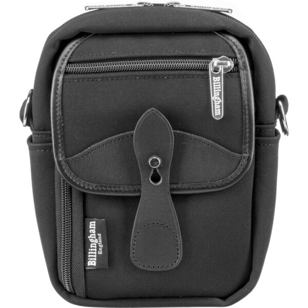 Billingham Compact Stowaway, Black Canvas-Black Leather trim