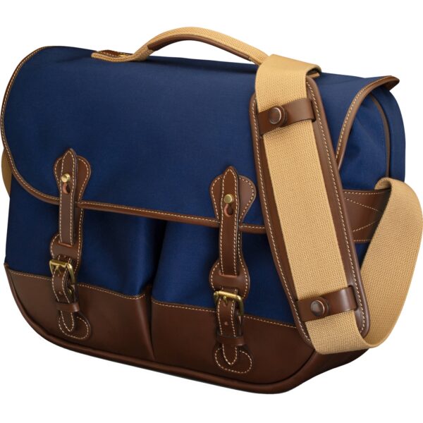Billingham Eventer MkII Camera Shoulder Bag, Navy Canvas-Chocolate Trim