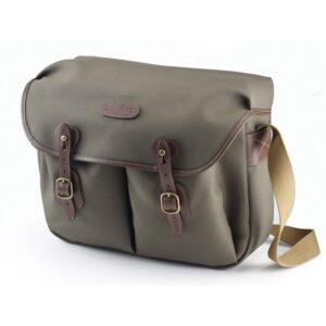 image_1-186 Billingham Hadley Large Camera Shoulder Bag, Sage Fibrenyte-Chocolate Trim