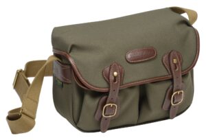 image_1-208 Billingham Hadley Small Camera Shoulder Bag, Sage Fibrenyte-Chocolate Trim