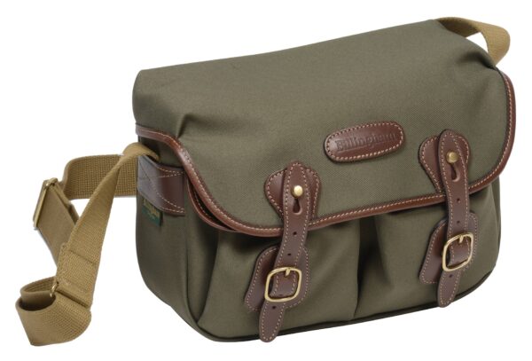 Billingham Hadley Small Camera Shoulder Bag, Sage Fibrenyte-Chocolate Trim