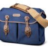 Billingham Icon Shoulder Bag, Navy Fibrenyte-Chocolate Trim