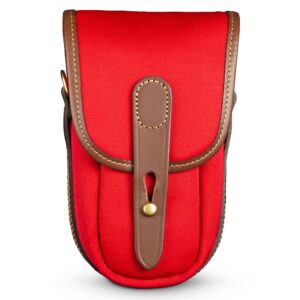 Billingham TEN-16 Camera Pouch, Burgundy Canvas-Chocolate Trim