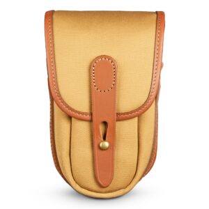 Billingham TEN-16 Camera Pouch, Khaki Canvas-Tan leather trim