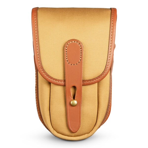Billingham TEN-16 Camera Pouch, Khaki Canvas-Tan leather trim