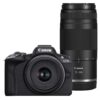 Canon EOS R50 Mirrorless Camera with 18-45 and 75-300mm lenses