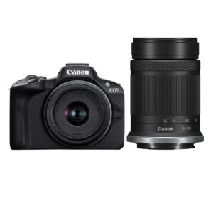 Canon EOS R50 Mirrorless Camera with RF-S 18-45mm and RF-S 55-210mm lenses