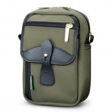 Billingham Airline Stowaway Camera Shoulder Bag, Navy Canvas-Chocolate Trim