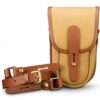 Billingham TEN-16 Camera Pouch, Sage FibreNyte-Chocolate Leather trim