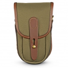 Billingham TEN-16 Camera Pouch, Khaki Canvas-Tan leather trim