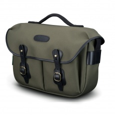 Billingham Hadley Pro Camera Shoulder Bag, Black Canvas-Tan Trim