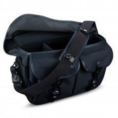 Billingham Hadley Small Camera Shoulder Bag - Midnight Special Edition, Black Fibrenyte-Leather trim