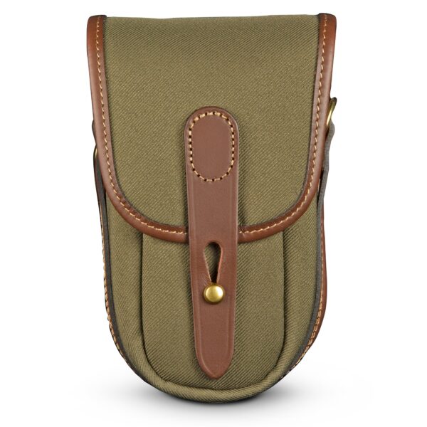 Billingham TEN-16 Camera Pouch, Sage FibreNyte-Chocolate Leather trim