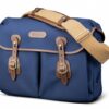 Billingham Icon Shoulder Bag, Navy Fibrenyte-Chocolate Trim