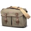 Billingham Icon Shoulder Bag, Sage Fibrenyte-Chocolate Trim