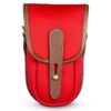 Billingham TEN-16 Camera Pouch, Burgundy Canvas-Chocolate Trim