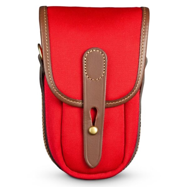 Billingham TEN-16 Camera Pouch, Burgundy Canvas-Chocolate Trim