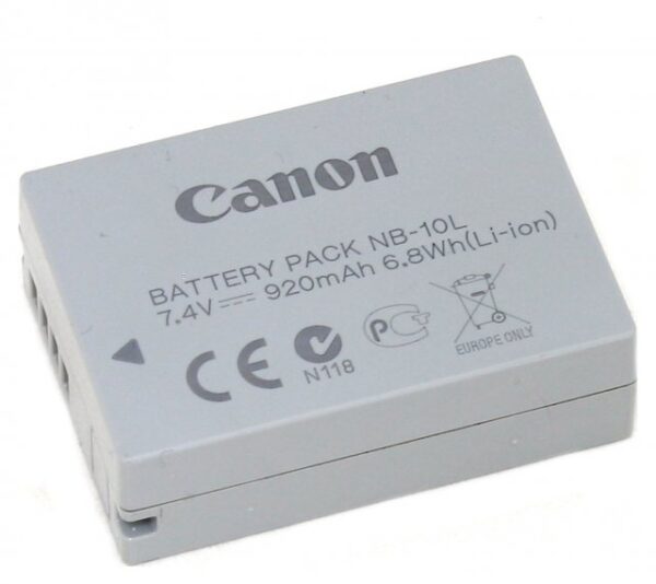 Canon NB-10L, Battery Pack