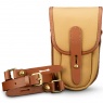 Billingham TEN-16 Camera Pouch, Khaki Canvas-Tan leather trim
