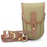 Billingham TEN-16 Camera Pouch, Sage FibreNyte-Chocolate Leather trim