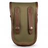 Billingham TEN-16 Camera Pouch, Sage FibreNyte-Chocolate Leather trim