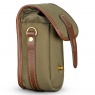 Billingham TEN-16 Camera Pouch, Sage FibreNyte-Chocolate Leather trim